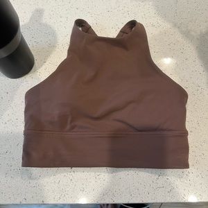 Lululemon Energy High-Neck Longline Tough Bra - Dark Oxide
